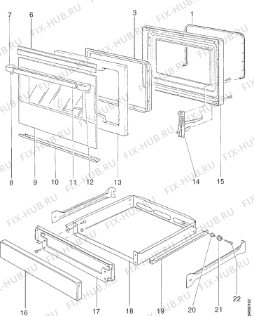 Взрыв-схема холодильника Zanussi ZA6020BL/1 - Схема узла Section 2