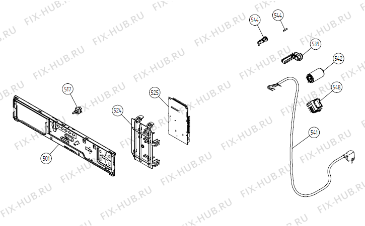 Взрыв-схема стиральной машины Gorenje TR-Abluft DE   -Black (900002776, TDC33) - Схема узла 05