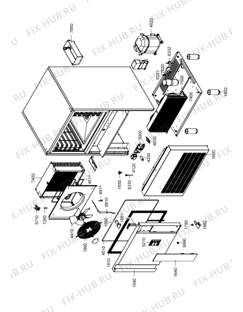 Схема №1 ACO 082 с изображением Ножка для холодильной камеры Whirlpool 482000003705