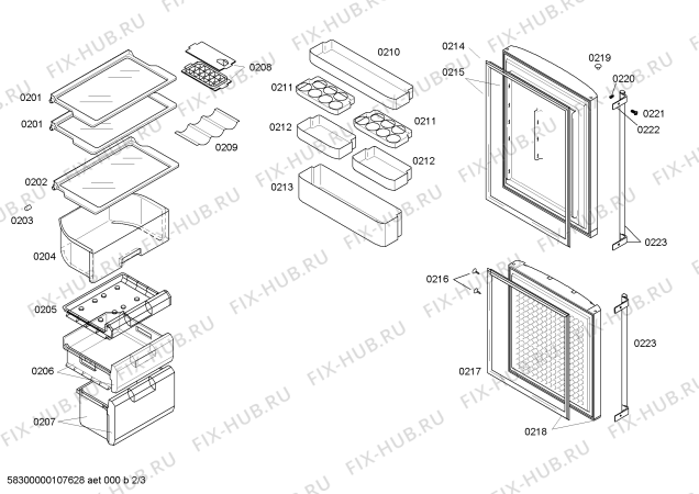 Схема №1 KKV23140TI с изображением Декоративная панель для холодильной камеры Bosch 00443622