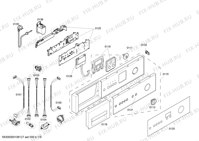 Схема №2 WM204140 Gaggenau с изображением Ручка выбора программ для стиралки Bosch 00427898