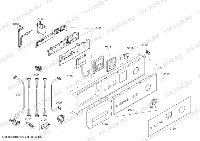 Схема №2 W5320X0EU с изображением Аквастоп для стиралки Bosch 00439672