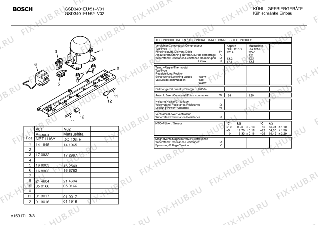 Взрыв-схема холодильника Bosch GSD3401EU - Схема узла 03