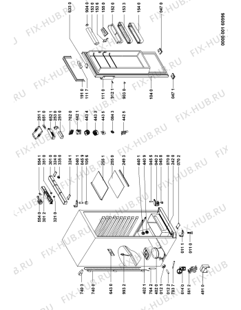 Схема №1 AM 326 с изображением Корпусная деталь для холодильника Whirlpool 481245228898