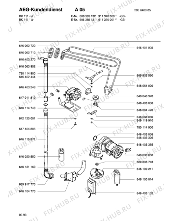 Взрыв-схема посудомоечной машины Electrolux BK111W - Схема узла Section4