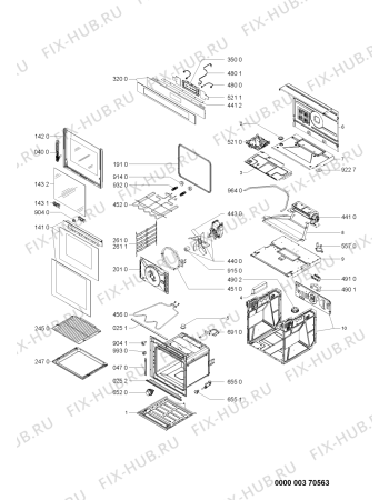 Схема №1 AKZM656IX (F090991) с изображением Инструкция по эксплуатации для духового шкафа Indesit C00354019