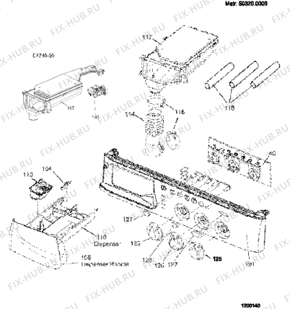 Схема №1 WIXXL126EU (F034543) с изображением Пластинка для стиралки Indesit C00262339