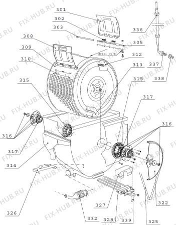 Взрыв-схема стиральной машины Gorenje Compact 1200 Ekolife W420A01A FI   -White compact (900002893, W420A01A) - Схема узла 03