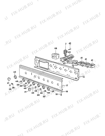 Взрыв-схема плиты (духовки) Electrolux EK6445/1 - Схема узла Command panel 037