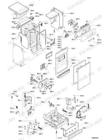 Схема №2 GCFK 1452 WS с изображением Обшивка для посудомоечной машины Whirlpool 481245310049