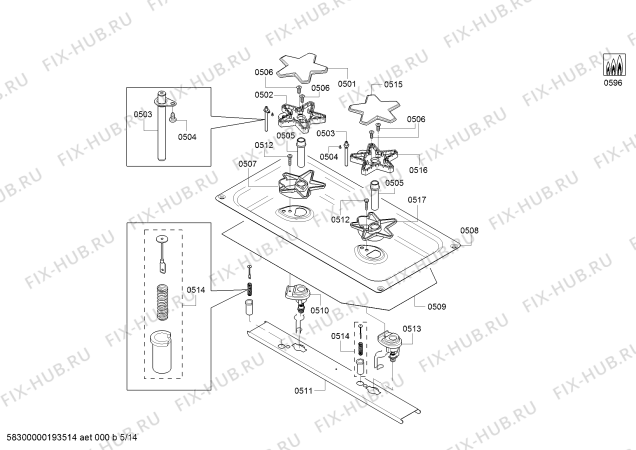 Схема №5 PRD606RCG Thermador с изображением Консоль для плиты (духовки) Bosch 11015359