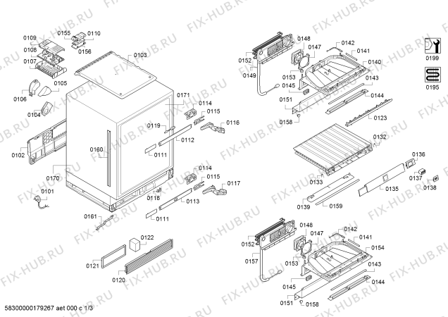 Схема №1 RW404261CN, Gaggenau с изображением Пенопласт для холодильника Bosch 00632792