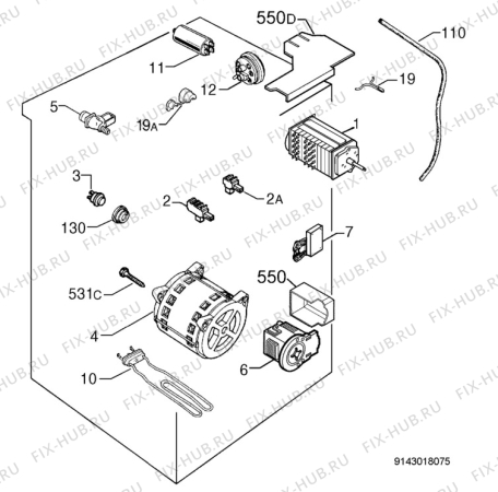 Взрыв-схема стиральной машины Zanussi LC400 - Схема узла Electrical equipment 268