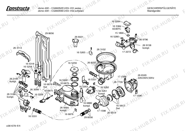 Схема №2 3VI434A VI434 с изображением Кабель для посудомоечной машины Bosch 00354268