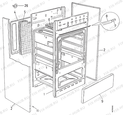 Взрыв-схема комплектующей Zanussi Z5531 - Схема узла Section 5