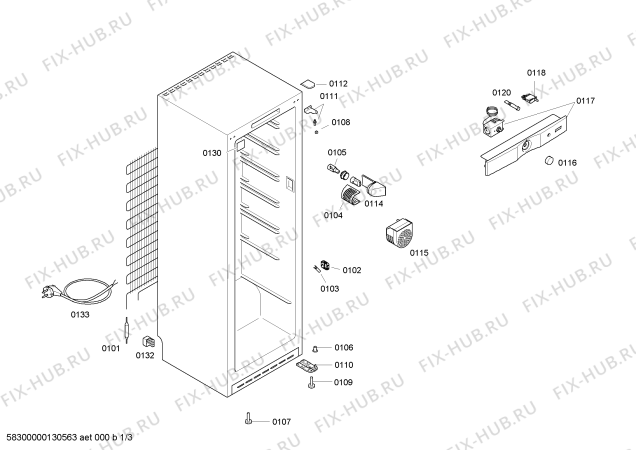 Схема №2 3FCB1615 с изображением Дверь для холодильной камеры Bosch 00246714