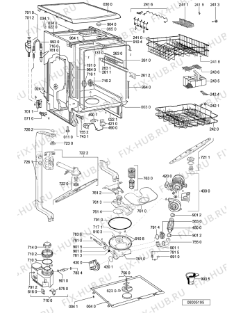 Схема №1 ADP 4425 WH с изображением Микромодуль для посудомойки Whirlpool 481221838301