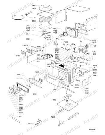 Схема №1 AMW 521 WH с изображением Сенсорная панель для микроволновки Whirlpool 481245350073