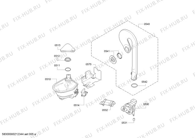 Схема №6 DF480163F с изображением Краткая инструкция для посудомоечной машины Bosch 18036948