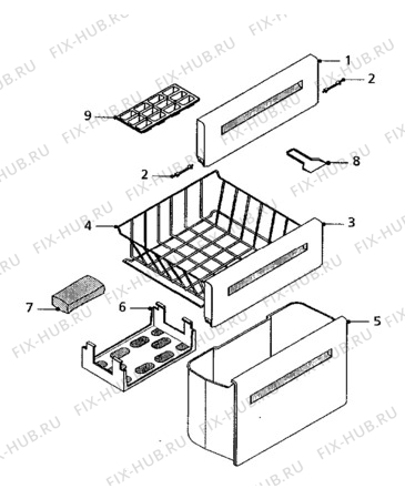 Взрыв-схема холодильника Zanussi DV35GA - Схема узла Furniture