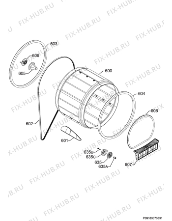 Взрыв-схема сушильной машины Electrolux EIED200QSW - Схема узла Functional parts 267