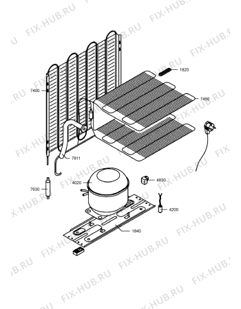 Схема №3 AFB 632/3 с изображением Поверхность для холодильной камеры Whirlpool 481241848709