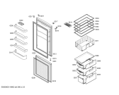 Схема №1 KGV39V60 с изображением Дверь морозильной камеры для холодильника Bosch 00477497