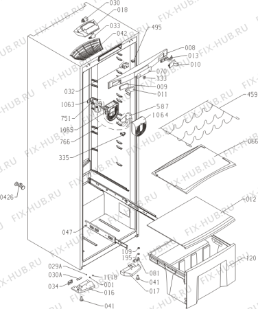 Схема №1 RK68SYB (444676, HZS3567) с изображением Панель управления для холодильника Gorenje 446963