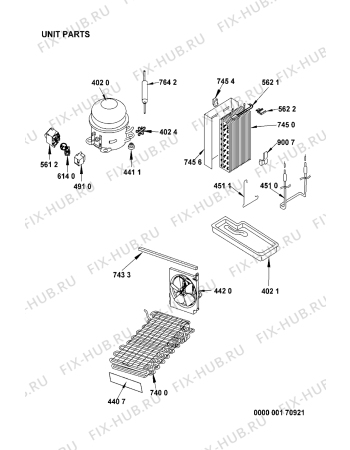 Взрыв-схема холодильника Whirlpool 20RBD4APT (F090556) - Схема узла