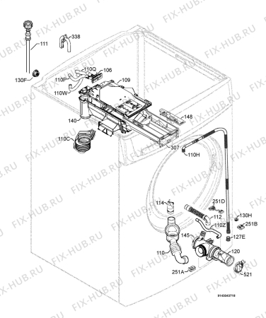 Взрыв-схема стиральной машины Zanussi ZWD14581W1 - Схема узла Hydraulic System 272