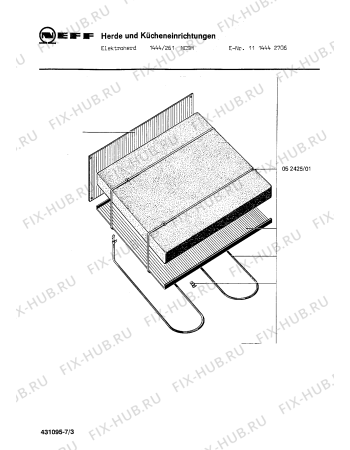 Взрыв-схема плиты (духовки) Neff 1114442706 1444/261NCSM - Схема узла 03