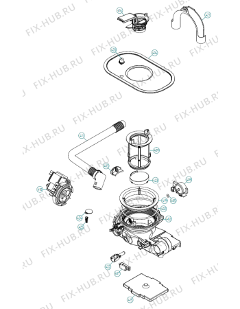 Взрыв-схема посудомоечной машины Asko D5425 EU   -White (339721, DW90.1) - Схема узла 04