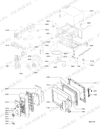 Схема №1 AMW 232 BL с изображением Дверца для микроволновки Whirlpool 481246448257