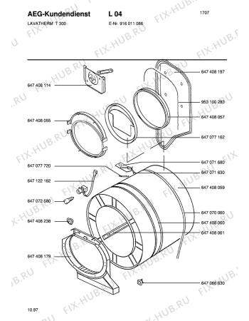 Взрыв-схема стиральной машины Aeg LTHT300N - Схема узла Section2