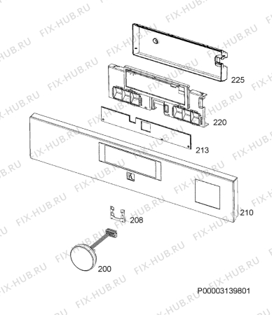 Взрыв-схема плиты (духовки) Aeg BSK892230B - Схема узла Command panel 037