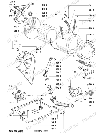 Схема №1 WA 3779 S/WS-NL с изображением Декоративная панель для стиралки Whirlpool 481245219643