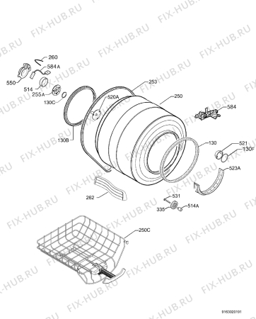 Взрыв-схема сушильной машины Arthurmartinelux ADI97170S - Схема узла Functional parts 267