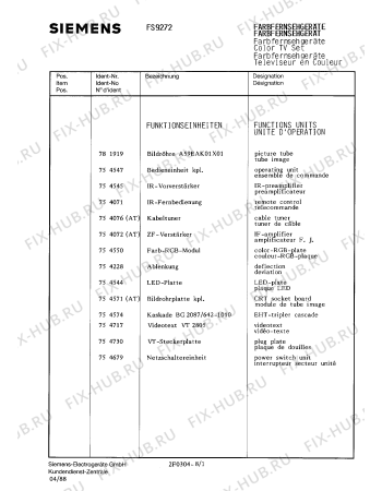 Схема №2 FC9230 с изображением Трансформатор Siemens 00754549