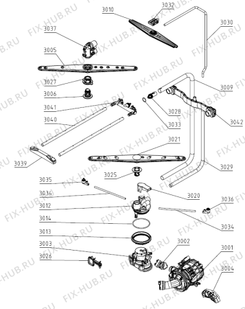 Взрыв-схема посудомоечной машины Asko DBI865IGXXL.S.AU (729069, DW40.2) - Схема узла 03