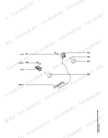 Взрыв-схема плиты (духовки) Aeg B3000-4-D - Схема узла Functional parts 267