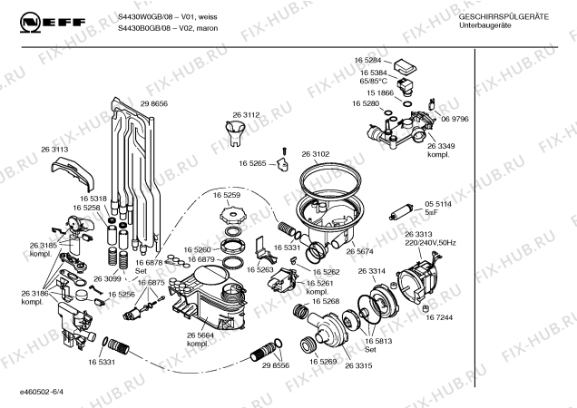 Схема №2 S4430W0GB с изображением Панель управления для посудомойки Bosch 00355542