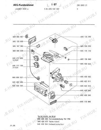 Взрыв-схема стиральной машины Aeg LAV9048 W - Схема узла Electrical equipment