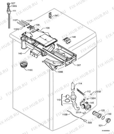 Взрыв-схема стиральной машины Aeg Electrolux L64846 - Схема узла Hydraulic System 272