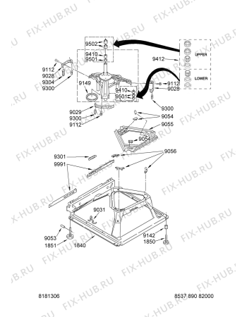 Схема №2 WTW5100SQ0 с изображением Декоративная панель для стиралки Whirlpool 480110100625