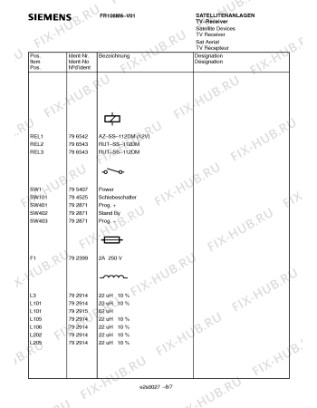 Схема №3 FR108M6 с изображением Аудиомодуль для жк-телевизора Siemens 00759904