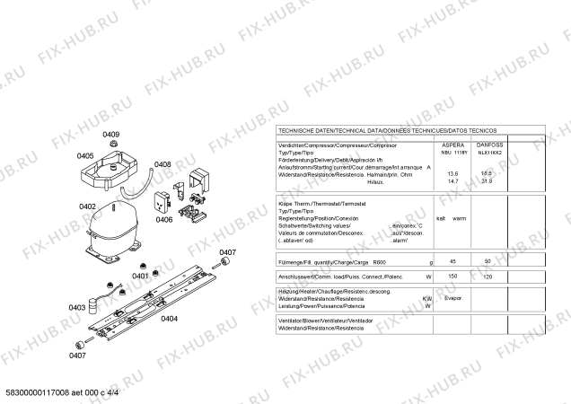 Схема №4 3KF4937N с изображением Дверь для холодильника Bosch 00242151