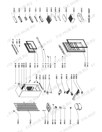 Схема №1 ART 793/H с изображением Дверка для холодильной камеры Whirlpool 481944268738