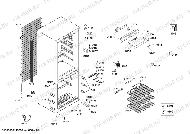 Схема №2 3KEP5660 с изображением Дверь для холодильника Bosch 00710485