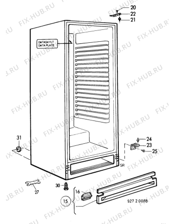 Взрыв-схема холодильника Zanussi ZFC340CL - Схема узла C10 Cabinet