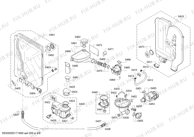 Схема №3 SN56V553TI с изображением Передняя панель для посудомойки Siemens 00747077